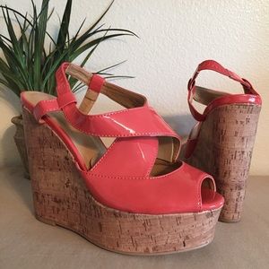 Sbicca Erica Coral Wedge Heel Sandals
